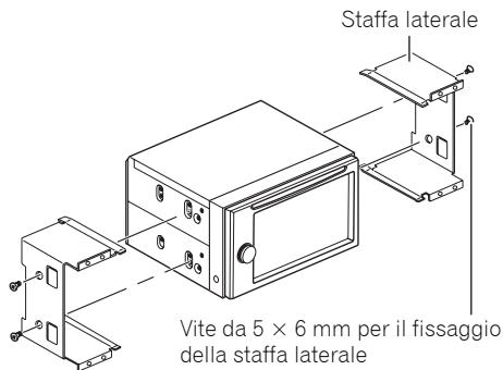 PIONEER AVH-P4000DVD - Rimuovere le staffe laterali. - 1