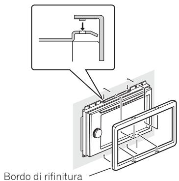 PIONEER AVH-P4000DVD - Applicare il bordo di rifinitura. - 1