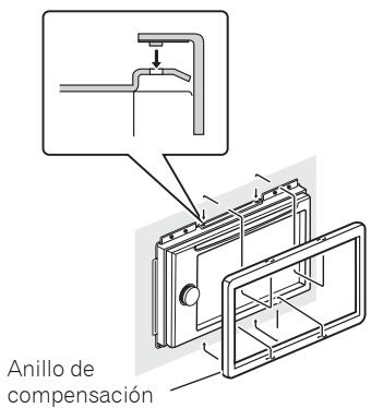 PIONEER AVH-P4000DVD - Fije el anillo de compensación. - 1