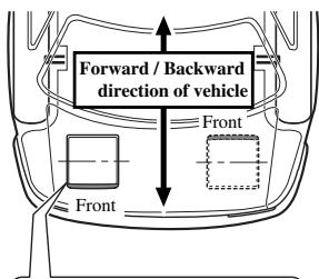 Forward / Backward direction of vehicle Front Front