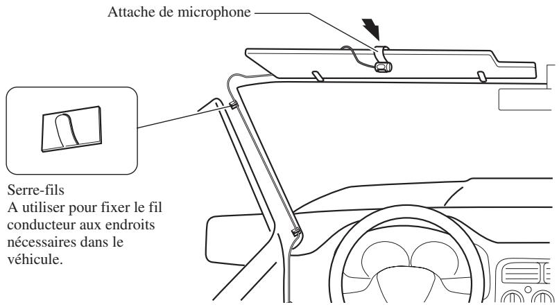 Attache de microphone Serre-fils A utiliser pour fixer le fil conducteur aux endroits nécessaires dans le véhicule.