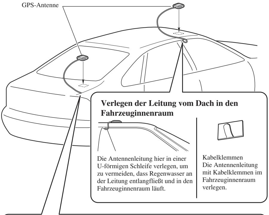 PIONEER AVIC-800DVD - Einbau der Antenne außen am Fahrzeug (an der Karosserie) - 1