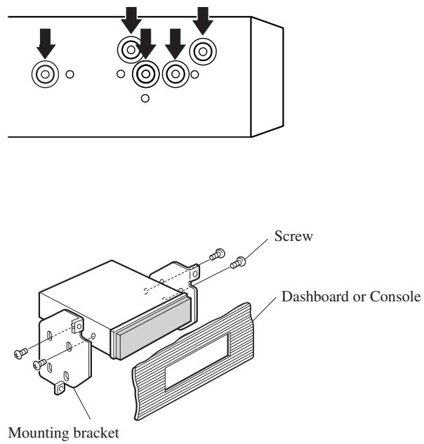 PIONEER AVIC-800DVD - - Fastening the unit to the factory radio mounting bracket. - 1