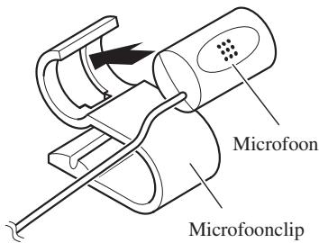 PIONEER AVIC-800DVD - Monteer de microfoon in de microfoonclip. - 1