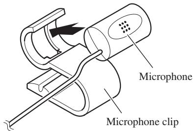 PIONEER AVIC-9DVD-2 - Install the microphone on the microphone clip. - 1