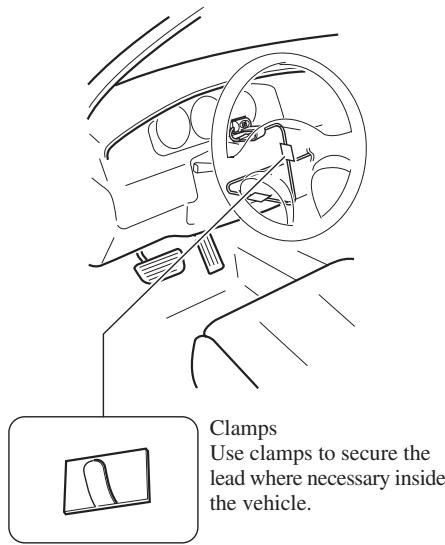 PIONEER AVIC-9DVD-2 - Install the microphone clip on the steering column. - 2