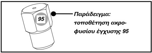 SAUTER STV 936B - • Τοποθέτηση των ακροφυσίων έγχυσης - 1