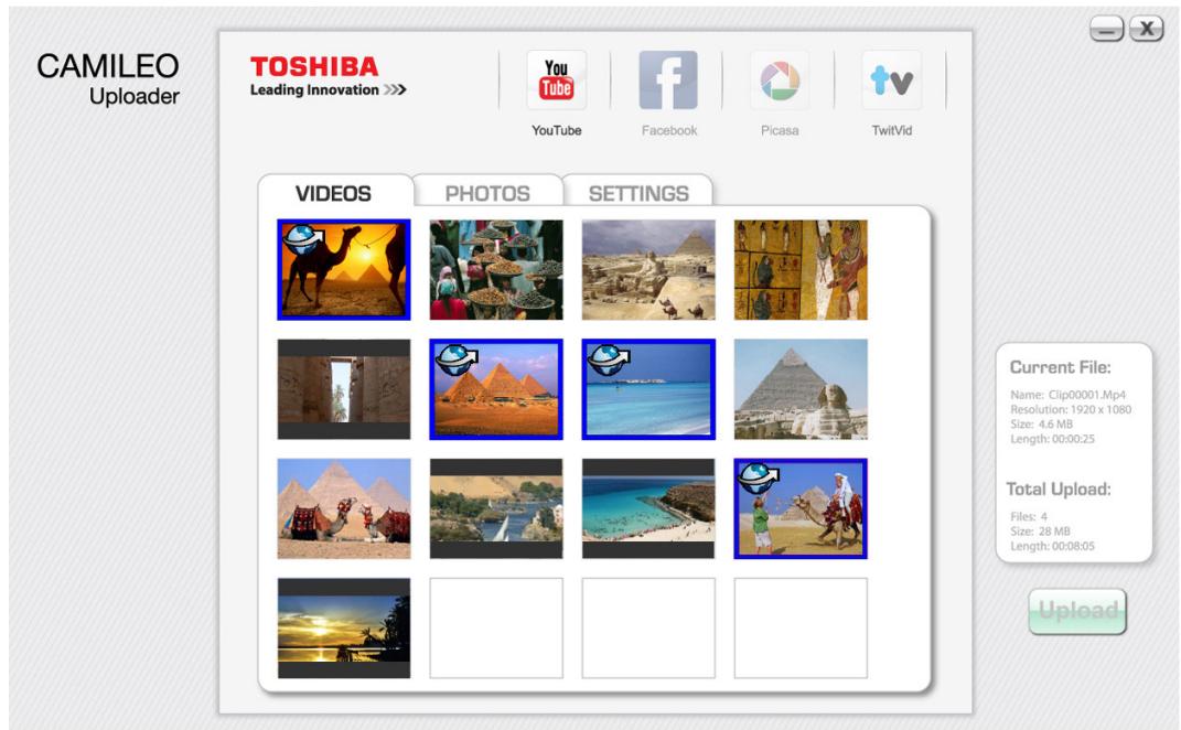 TOSHIBA P100, CAMILEO P100 - Camileo upgloader - 2