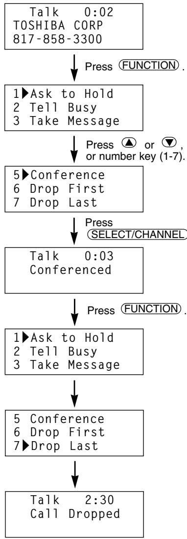 TOSHIBA TL933 - CALL WAITING OPTIONS - 1