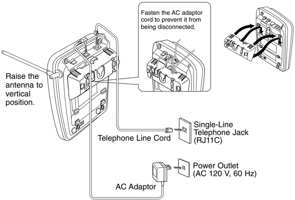 TOSHIBA TL933 - SETTING UP THE BASE UNIT (DESK TOP MOUNTING) - 1