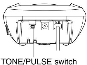 TOSHIBA TL933 - SETTING THE TONE/PULSE SWITCH - 1