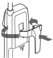 TOSHIBA TL933 - Attaching the Belt Clip to the Handset - 1