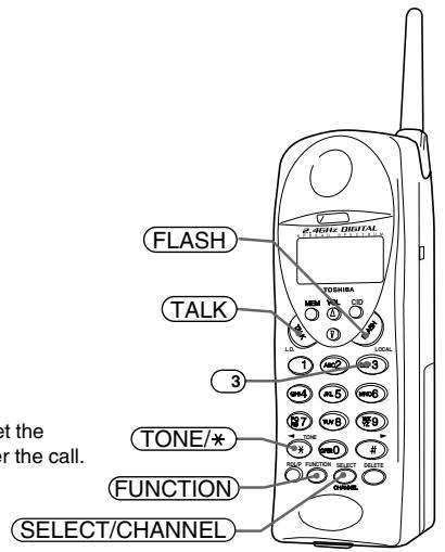 TOSHIBA TL933 - Answering a Call - 1