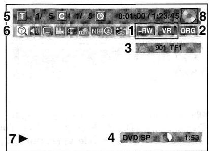 TOSHIBA RD-87DTKF - Menu affichage - 1