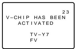 SHARP 27C240 - - To temporarily cancel the V-CHIP BLOCK - 1