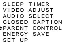 SHARP 27C240 - Parent Control (V-CHIP Operation) (Continued) - 6