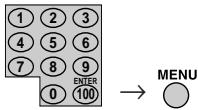SHARP 27C240 - Enter the 4-digit secret No. using the REMOTE KEYPAD. - 1
