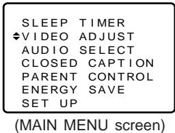 SHARP 27C240 - Video Adjust - 3