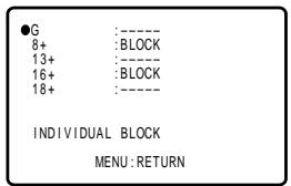 SHARP 27F541 - ● How to set additional rating mode (Example) - 6