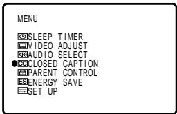 SHARP 27F541 - ● How to set CLOSED CAPTION - 4