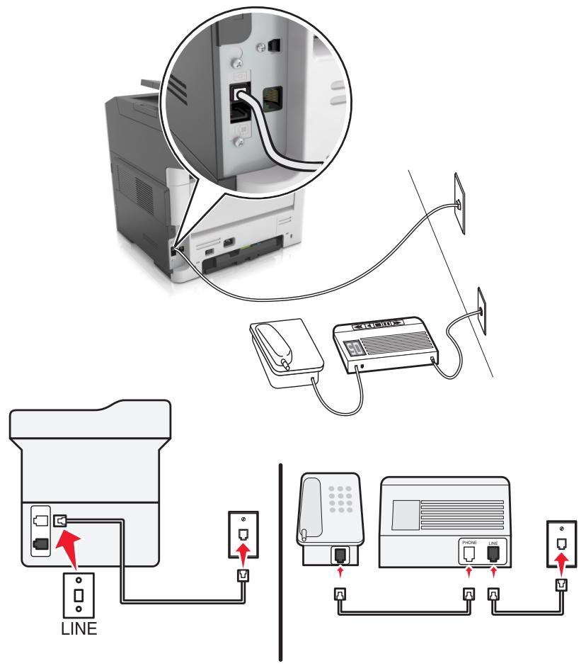 LEXMARK MX310DN,  MX410DE,  MX310 - Connecté à différentes prises murales - 1