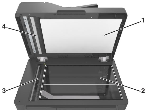 LEXMARK MX310DN,  MX410DE,  MX310 - Nettoyage de la vitre du scanner - 2