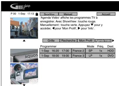 SHARP DV-HR400F/HR450F/HR480F - Preparation de la confirmation d'enregistrements - 1