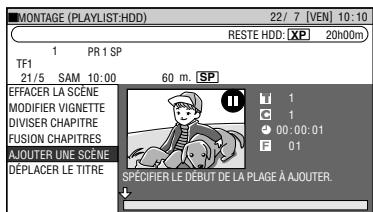 SHARP DV-HR400F/HR450F/HR480F - Appuyez sur /  / pour selectionner le titre (chapitre) a monter, puisappuyez sur SET/ENTER. - 1