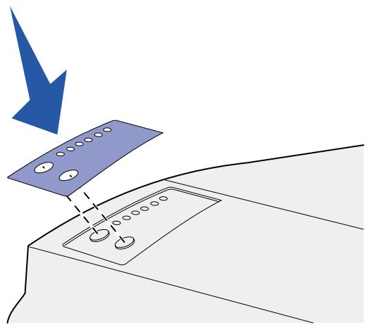 LEXMARK T420 - Anbringen einer Bedienerkonsolenschablone - 1