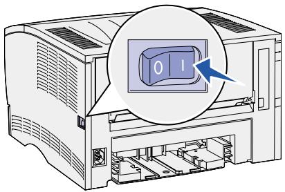 LEXMARK T420 - Einschalten des Druckers - 1