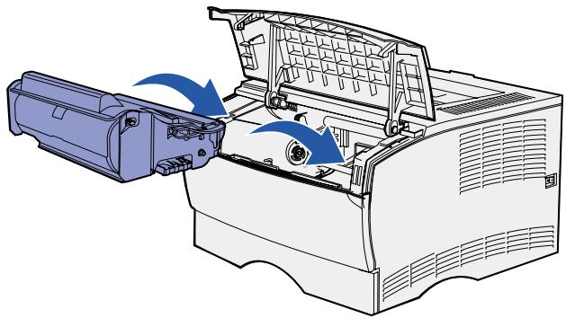 LEXMARK T420 - Einsetzen der Druckkassette - 2