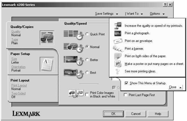 LEXMARK X4250 - Verwenden der Komponente „Druckeigenschaften“ - 2