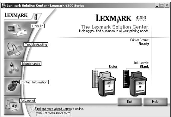 LEXMARK X4250 - Verwendung des Lexmark Ratgebers - 1