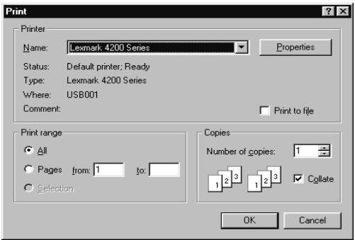 LEXMARK X4250 - Verwenden der Komponente „Druckeigenschaften“ - 1