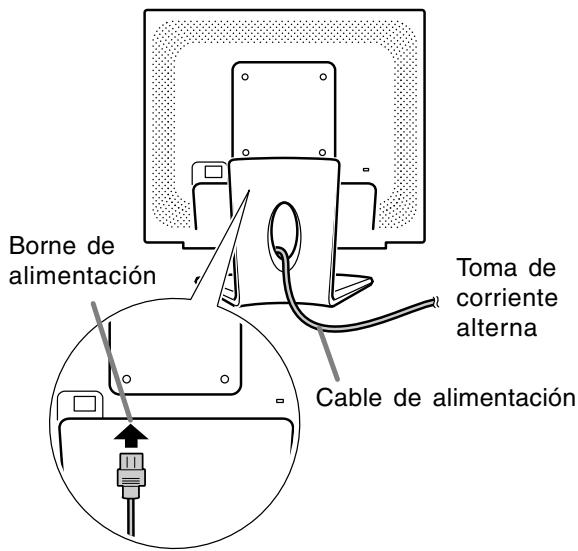 Borne de alimentación Toma de corriente alterna Cable de alimentación