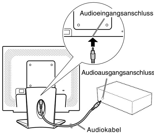 SHARP LL-172A/172G - Schließen Sie das zusätzliche Audiokabel an - 1