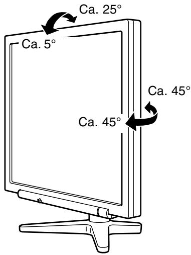 Ca. 25° Ca. 5° Ca. 45° Ca. 45°
