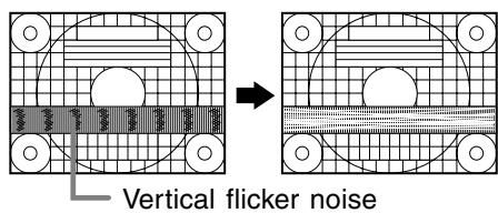 Vertical flicker noise