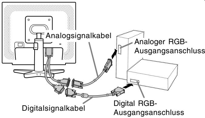 SHARP LL-172A/172G - Beim Anschluss eines getrennt erhältlichen 2-Eingangskabels [LL-172G] - 2