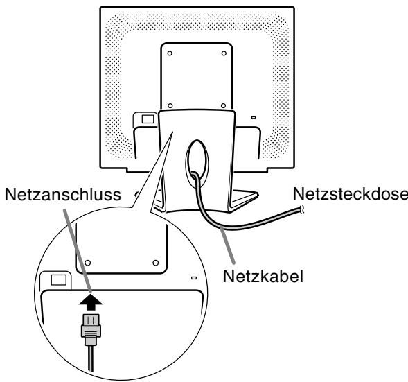 SHARP LL-172A/172G - Anschließen des Monitors an eine Stromquelle - 1