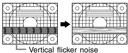 Vertical flicker noise