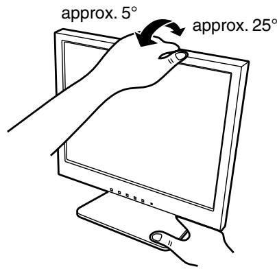 SHARP LL-T15A4 - Réglage de l'inclinaison - 1