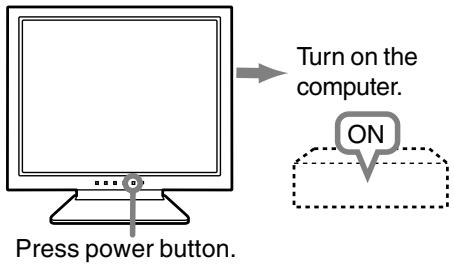 Turn on the computer. ON Press power button.