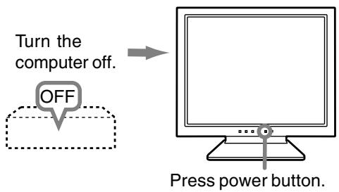 Turn the computer off. OFF Press power button.