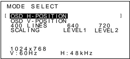 SHARP LL-T15S1 - MENU 4: MODE SELECT - 1