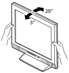SHARP LL-T15S1 - Réglage de l'inclinaison du moniteur - 1