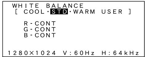 SHARP LL-T1810A - MENU 3:WHITE BALANCE - 1