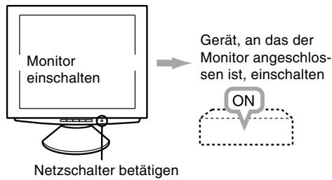 SHARP LL-T1810A - Einschalten des Monitors - 1