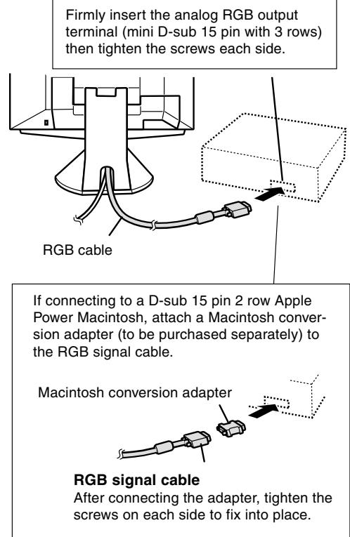 SHARP LL-T1810A - Connecting the monitor to a computer (PC etc.) - 1
