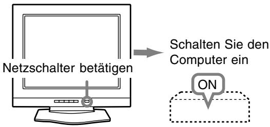 SHARP LL-T18A1 - Einschalten des Monitors - 1